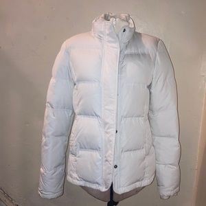 Gap Medium white bubble  coat